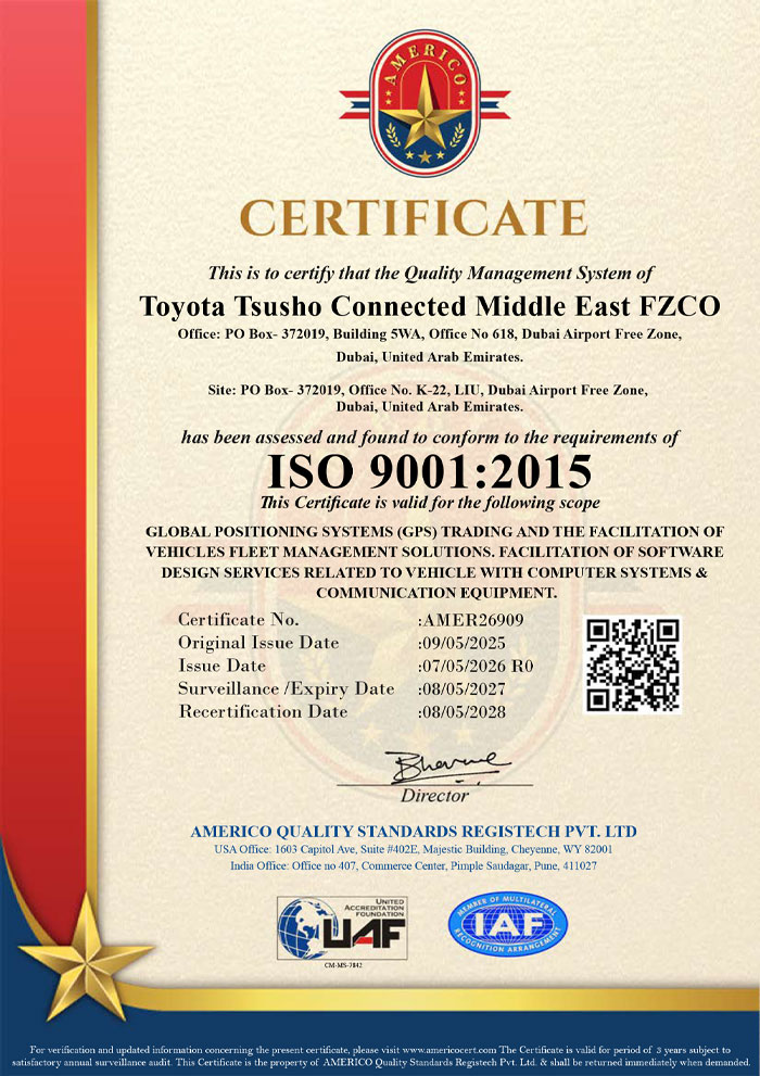 ISO 9001:2015 certificate