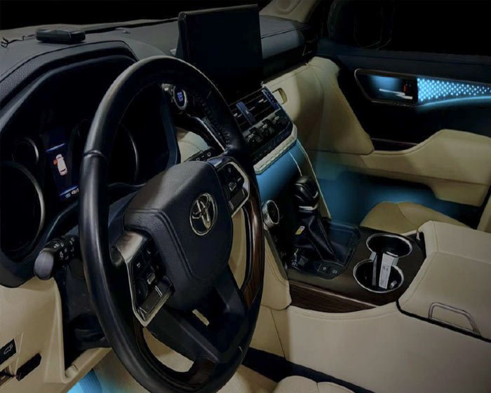 Vehicle interior ambient mood lighting